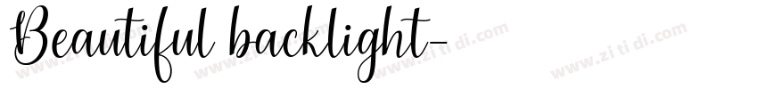 Beautiful backlight字体转换